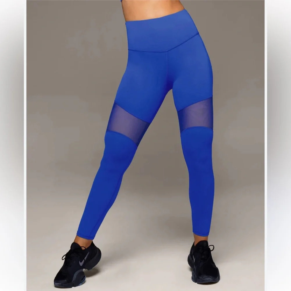Michi Solstice Leggings Blue Mesh Insert Size S